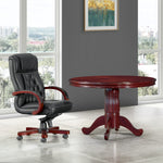 Office Star Townsend Round Table with Queen Anne Base 48"Dia. X 30"H - Round Office Table