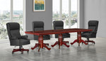 Office Star Townsend Rectangular Table with 3 Queen Anne Bases 72x36x30H - Rectangular Office Table