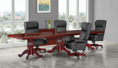Office Star Townsend Rectangular Table with Queen Anne Base 72x36x30H - Rectangular Office Table
