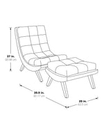 Tustin Lounge Chair and Ottoman Set