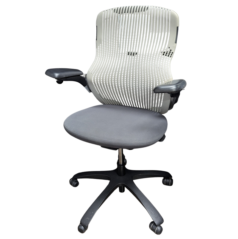 Knoll generation task chair - grey mesh back and grey fabric seat