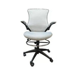 Used White Belnick Mesh Stool Chair With Ring Kit
