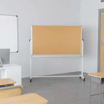 Reversible Mobile Cork Bulletin Board