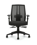 Ergonomic Task Chair with Synchro-Tilt and Adjustable Features | Black Mesh Back