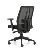 Ergonomic Task Chair with Synchro-Tilt and Adjustable Features | Black Mesh Back