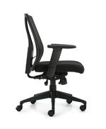 Ergonomic Task Chair with Synchro-Tilt and Adjustable Features | Black Mesh Back