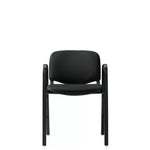 black fabric stack chair