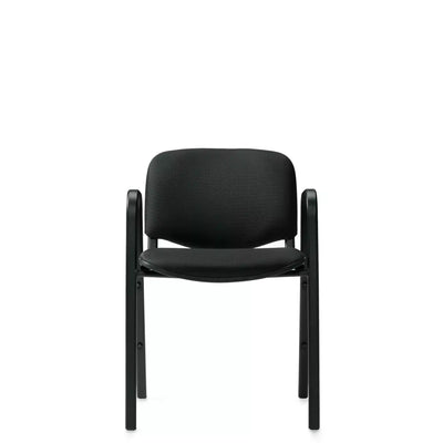 black fabric stack chair
