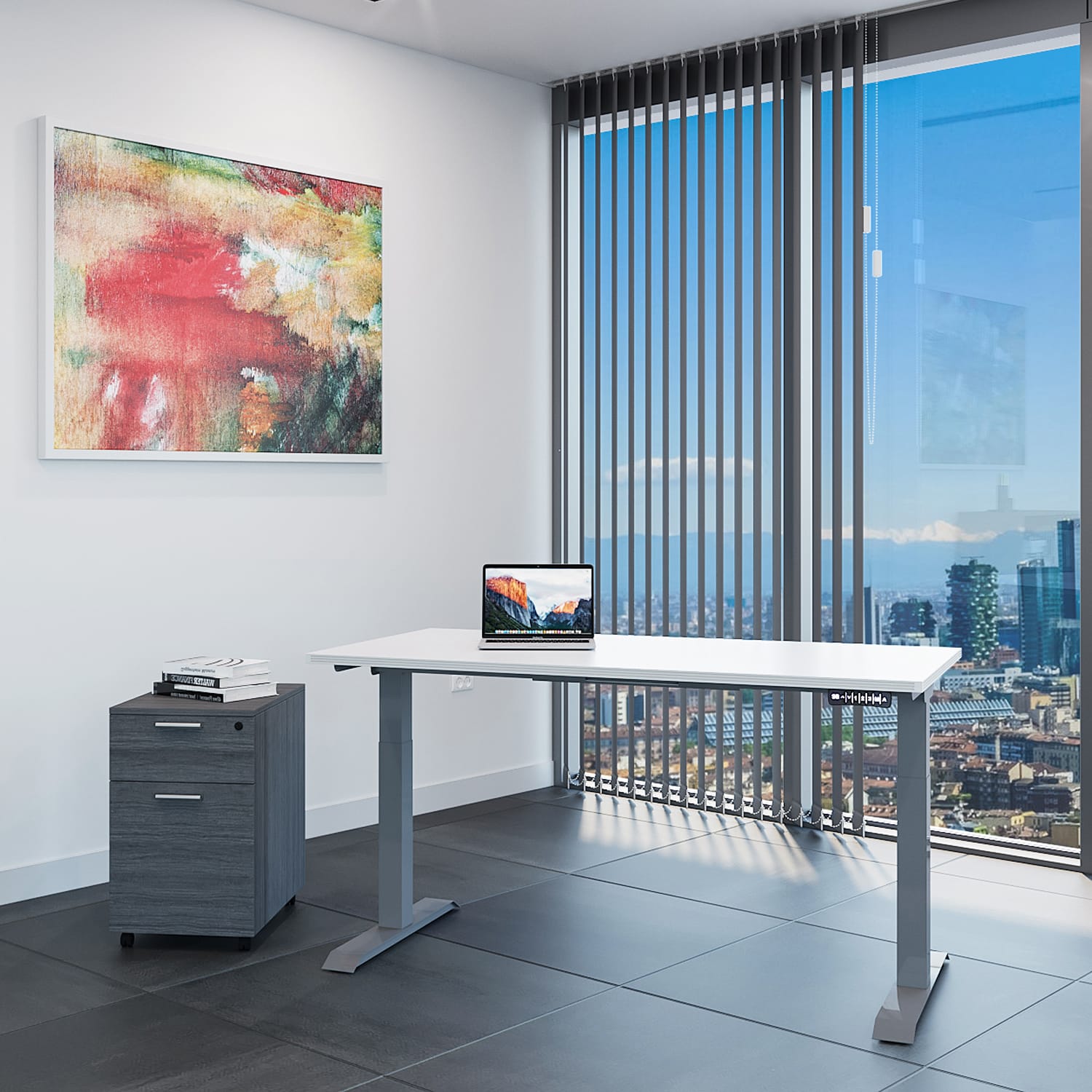 Standing Desk i5 Industries iRize 30x72 Electric Height Adjustable | T ...