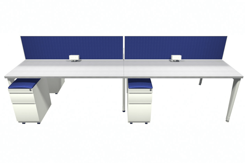 XPand System 24x72 Office Benching - 4 Pack | Double Station Collaborative Workspace