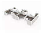 office cubicle system ev 505 - eight pack, 6 Feet By 6 Feet And A Panel Height Of 42 Inches