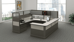 OPS2 Tile System Reception Station - 8x8 Professional Front Office | 2 Pack with LED Lighting