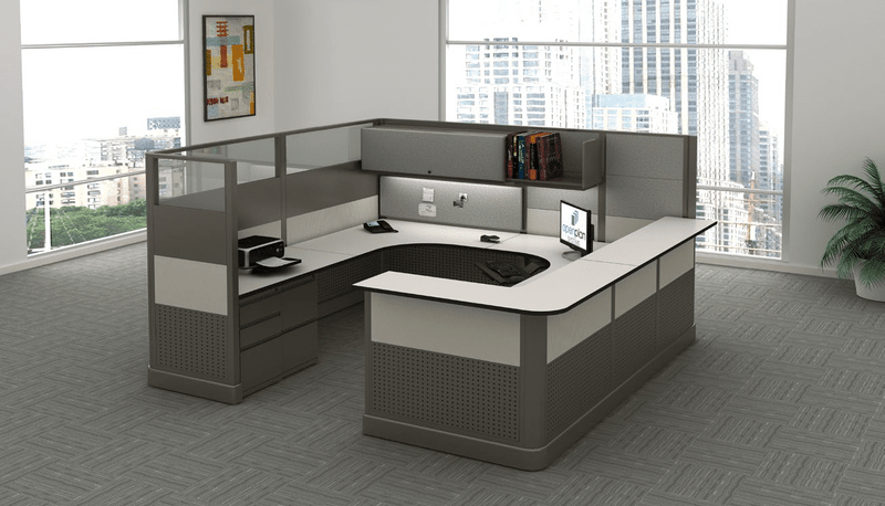 OPS2 Tile System Reception Station - 8x8 Professional Front Office | 2 Pack with LED Lighting