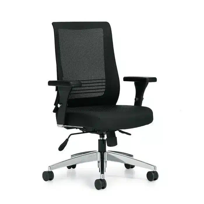 OTG Task Chair, black mesh and chrome base.