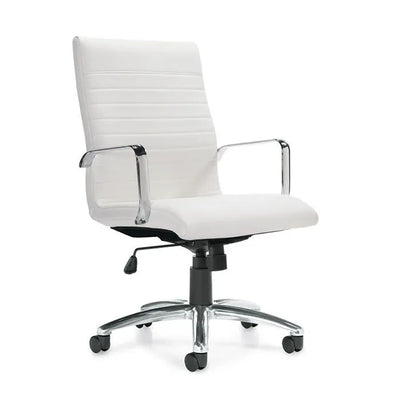 Executive High Back Conference Chair with Luxhide Upholstery | Removable Arms