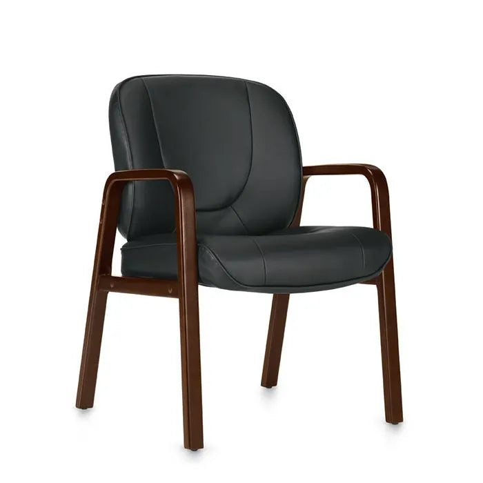 Wood Frame Guest Chair with Padded Seat | Offices To Go OTG11770BES