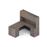 66" Rectangular Desk L Shape with Hutch