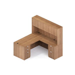 66" Rectangular Desk L Shape with Hutch