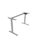 48" x 24" Rectangular Height Adjustable Desk with Acrylic Panel & Mobile Pedestal | Ergonomic Sit-Stand Workstation