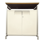 used Bar height table sea grey