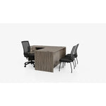 L-Shape Desk 66 Inch Complete Office Set with Task Chair and Guest Chairs | Executive Workspace Package