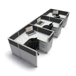5' x 5' Collaborative Workstation with Low-Profile 41" Panels | SUNLINE Signature Cubicle