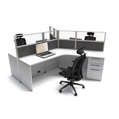 Sunline Signature Boomerang: 5' Wide Workstations - 53" High