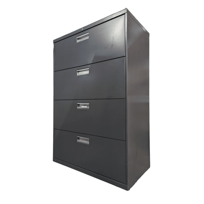 used 4 drawer 36 inch hon lateral file storage in black