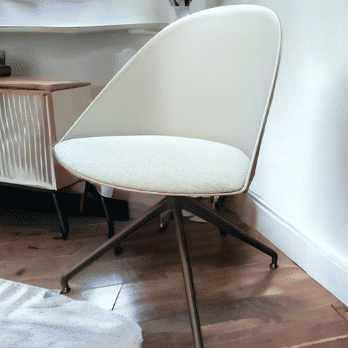 used Arper Cila Chair Grey Shell Green Cushions Black Frame