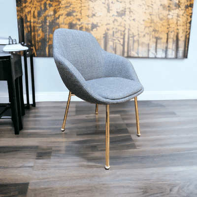 Used Bernhardt Chantal Guest Chair midnight Blue/chrome Base