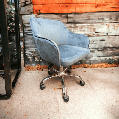 used Blue/chrome Base Task Chair