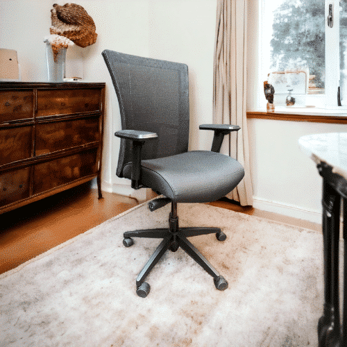 Used Global Vion Mesh High Back Task Chair, Synchro Tilter