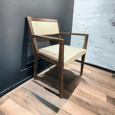 used Haworth Beige Leather Side Chair