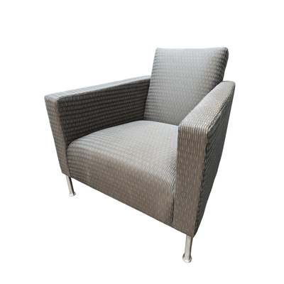 Used Hbf Loung Ch – Brown & Bluemetal Legs