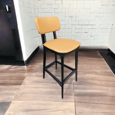 Used JSI Jude Barstool tan Leather and black frame