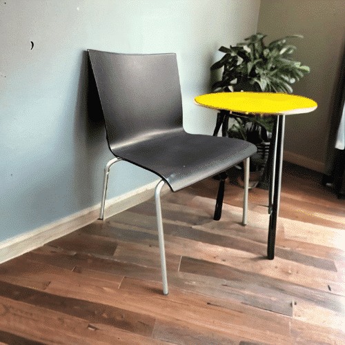 used Leland Black Wood Stack Chair
