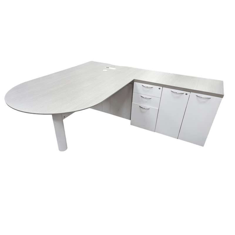 used steelcase 72×40 Rh L-shape D