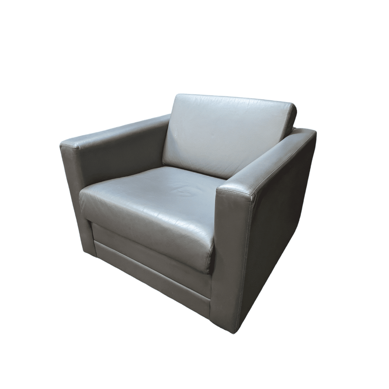 Steelcase Coalesse Grey Leather Club Ch