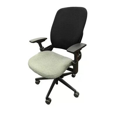 Used Steelcase Leap V2 Blueish Seat Black Mesh Back