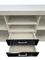 Used White/Black 2 Dr/2 Dr Entertainment Center 64.5x17.75x31.5