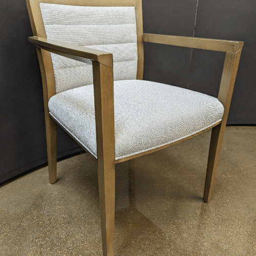 Used Steelcase Coalesse Side Chair / Dark Bronze Wood/tan Fabric
