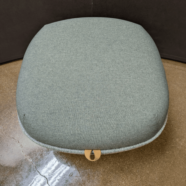 used Studio Tk Cresto Green Pouf with casters