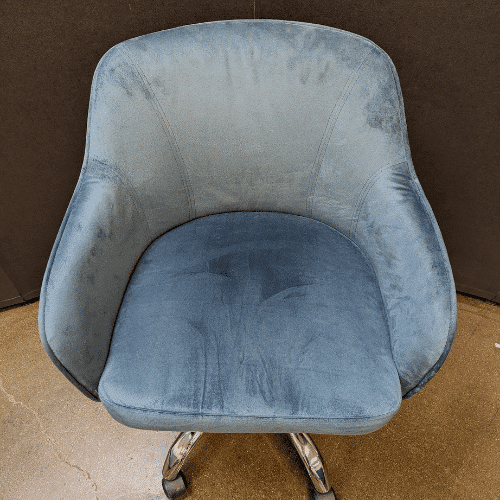 used Blue/chrome Base Task Chair