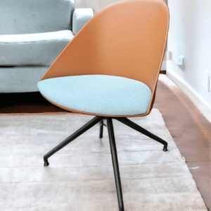 used Arper Cila Chair Orange Shellgreen Cushions Black Frame