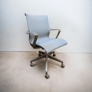 Used Herman Miller Setu Conference Chair Blue Fabric graphite Base