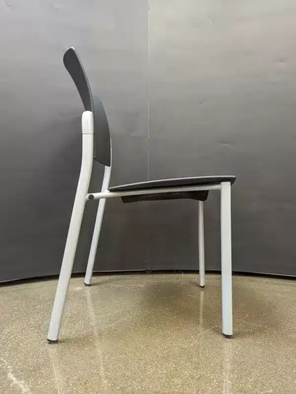 used Enea Breakroom Chair Stackersilver Base Grey Plastic