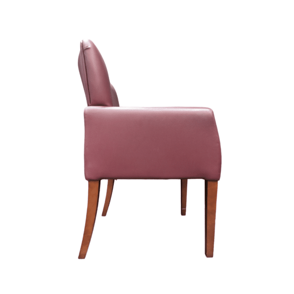 Used Nb used medalist contemporary side chair – faux lth – burgandy