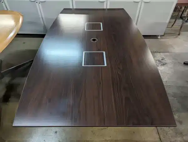 used Bernhardt 72×42 Conference Table W/ Power – 2 Wood Bases