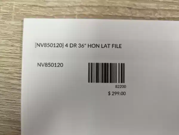 used 4 drawers 36″ hon lat file storage