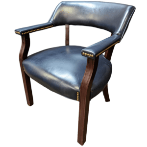 used Navy Blue Barrell Back chair